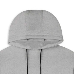 Sudadera con capucha Pro Signature para hombre, color gris atlético, peso pesado 100% algodón, ajuste relajado, logotipo de goma 3D con cordones con punta de cera - Product Image 3
