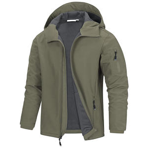 Haute qualité hommes à capuche Softshell veste imperméable léger isolé coupe-vent polaire doublé pluie Shell veste 2025 - Product Image 3
