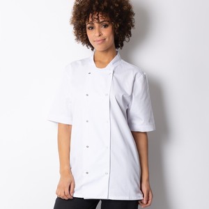 Venta al por mayor de ropa de trabajo de Chef con logotipo personalizado Unisex manga corta Hotel hogar panadería Chef uniforme de cocina - Product Image 4