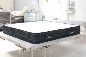 Colchón de Muelles Ensacados con Cubierta de Lujo, Modelo de Soporte Cómodo en Color Blanco y Negro - Product Image 1