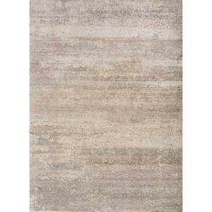 Tapis en laine et soie noué à la main Entropy Ivory AKWS-13017, tapis abstrait pour salon, tapis rectangulaire pour couloir, tapis puzzle en jute pour adolescents - Product Image 1