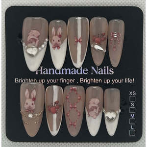 Grandi Unghie Artificiali a Forma di Coniglio - Product Image 1