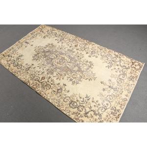 พรมตุรกีโบราณ ขนาด 3.7x6.5 ฟุต, พรมเปอร์เซียสีเบจ - Product Image 1