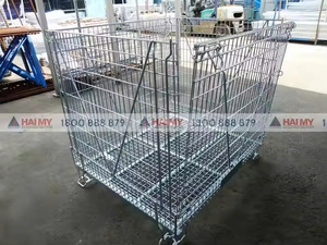 Durable Steel Storage Cages with Corrosion Protection Warehouse Stacking Racks & <b>Shelves</b> for Inventory Control for Vietnam - Product Image 5