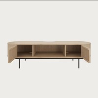 Meuble TV moderne en bois style scandinave, meuble TV en bois pour la maison, dimensions réglables