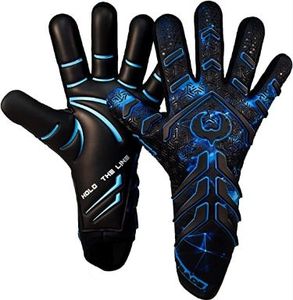 "Gants de gardien de but imprimé lave rouge violet avec revers audacieux en latex blanc, support personnalisé" - Product Image 1