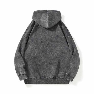 เสื้อฮู้ดดี้โอเวอร์ไซส์ สไตล์วินเทจฟอกสี ลุคสตรีทแวร์ลำลอง ทรงหลวม - Product Image 2