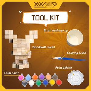 ชุดงานฝีมือทำจากไม้ไอรอนแมนสำหรับเด็กที่มีขอบเป็นของสะสมศิลปะ DIY ของตกแต่งบ้านของที่ระลึกเพื่อการศึกษารูปปั้นของเล่น - Product Image 4