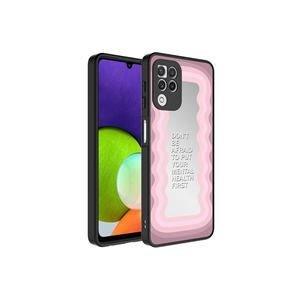 Étui en silicone à motif miroir de qualité supérieure pour Samsung Galaxy A22 4G, coque arrière brillante en TPU souple MSRA, protection de l'appareil photo - Product Image 1