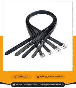 Correas de cuero para estribos de caballo, mejor compra, par con hebillas SS, Color negro y marrón, disponible a precio al por mayor - Product Image 3