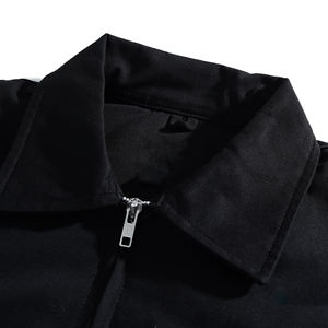 Veste de travail OEM personnalisée de haute qualité en toile de coton lourd pour hommes Veste à fermeture éclair à col rabattu pour hommes - Product Image 3