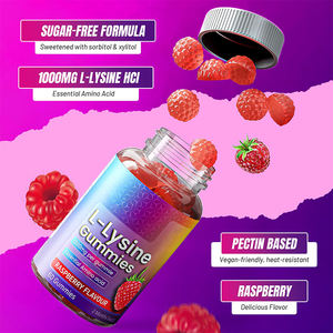 OEM ODM Adulto L-lisina 1000mg Gummies Suplemento de aminoácidos esenciales Sin gluten Salud DE LA PIEL Boost Inmune Colágeno Calcio - Product Image 2