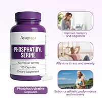 Réducteur naturel de cortisol OEM et aide au sommeil profond pour la relaxation et le soulagement de l'insomnie, capsules de phosphatidylsérine 300 mg pour le sommeil