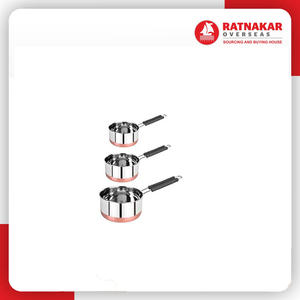 Chất Lượng Tốt Nhất Nước Sốt Pan Set Trang Trí Phẳng Cơ Sở Thép Không Gỉ Đồng Dưới Nước Sốt Pan Set Đồ Nấu Nướng Với Xử Lý Cho Bán - Product Image 6