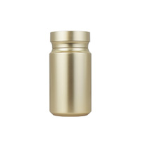 Bouteille en plastique dorée personnalisée avec logo, 80 ml, 120 ml, 150 ml, 200 ml, pour huile de poisson, gélules, comprimés, compléments en poudre