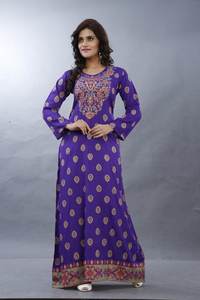 Readymade-caftán de alta calidad para mujer, tela de crepé con estampado Digital de alta definición - Product Image 6