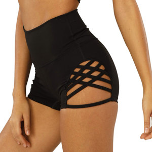 Breathable Quick Dry Women's Workout Athletic High Waisted <b>Slim</b> Fit Butt Lifting Bandage Sports Gym Yoga Booty <b>Shorts</b> - Product Image 1