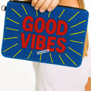 Bolso de mano con cremallera y cuentas a la moda, diseño de cita personalizable, monedero de noche hecho a mano ecológico - Product Image 1