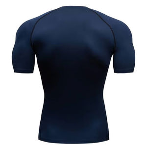 เสื้อยืดออกกำลังกายผู้ชาย คอโอ แขนสั้น ทรงปกติ ผ้าสแปนเด็กซ์/โพลีเอสเตอร์ คุณภาพสูง แห้งเร็ว ปรับแต่งโลโก้ด้านหน้าได้ - Product Image 6