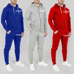 Conjunto de Sudadera con capucha Jogger en blanco con logotipo personalizado del fabricante, nueva moda lisa, ropa deportiva para parejas, chándal, chándal para hombre, conjuntos de chándal de 2 piezas - Product Image 2