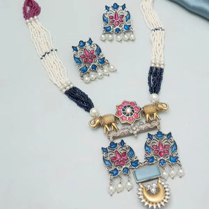 Conjunto de collar Sidhhii de alta calidad más vendido del proveedor indio directo forma geométrica para bodas - Product Image 1