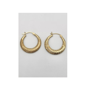 Boucles d'oreilles créoles hexagonales en laiton pour femmes et filles pour la fête et l'usure quotidienne qualité admirable - Product Image 6