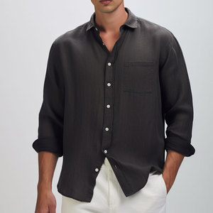 Camisas de Algodón para Hombre, Estilo Moderno, Tejido Transpirable, Corte Relajado, Look Casual - Product Image 1
