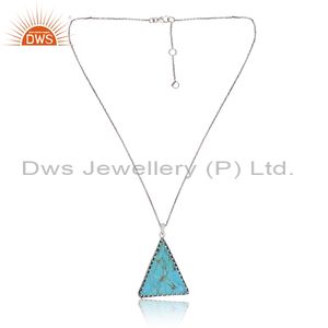 DWS Jewellery Kingman Turquoise Collection Pendentif Avec Collier Fournisseur de fabrication de bijoux en argent sterling 925 - Product Image 1