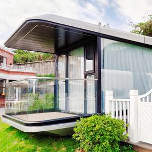Capsule spatiale préfabriquée de luxe moderne à installation rapide, avec disposition personnalisée, salle de bain et terrasse, pour complexes hôteliers, hôtels, espaces extérieurs et plages - Product Image 4