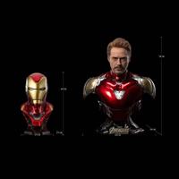 Statue de personnage Marvel sur mesure, demi-corps, MK85 Iron Man, artisanat en résine, sculpture en fibre de verre de super-héros pour la décoration de la maison