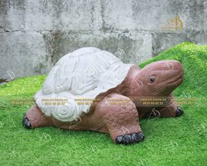 Sculpture de tortue personnalisée SH010H25 faite à la main en poly fibre de verre pièce d'appoint autoportante au design moderne de haute qualité pour l'intérieur de la maison - Product Image 5