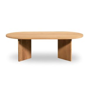 Mesa de Centro Moderna de Madera de Teca Maciza con Diseño Limpio, Acabado Natural, Construcción Ecológica y Duradera para Sala de Estar - Product Image 2