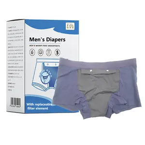 Cost-effective Men Worry-free Underpants With Replaceable Filter Element Reusable Adult Diaper