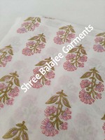 Tissu 100% Coton Pur Écologique Imprimé Floral Indien à la Main Multicolore pour Chemises, Housses de Parasol et Sacs