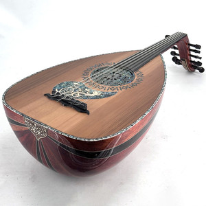 Oud Profesional de 11 Cuerdas, Hecho a Mano con Madera de Padauk Egipcio y Tapa de Cedro, Alaúde Árabe con Acabado Natural Pulido de Alto Brillo - Product Image 3