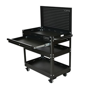 Rangement d'outils, armoire de garage en acier inoxydable à 3 niveaux, roues, industrie, capacité de charge de 135 kg, moderne, ODM - Product Image 5