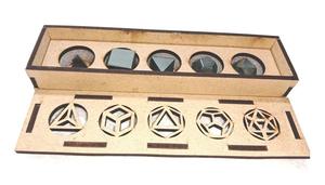 Ensemble de 5 pièces de géométrie en hématite cristalline avec boîte, pierre naturelle sculptée sacrée pour la guérison, solides platoniques, formes géométriques uniques - Product Image 4