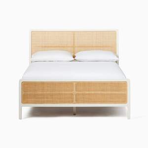 Modern French Luxury Solid Wood <b>Bed</b> <b>White</b> Painted Design <b>King</b> and Queen <b>Size</b> for Home and Hotel Furniture - Product Image 1