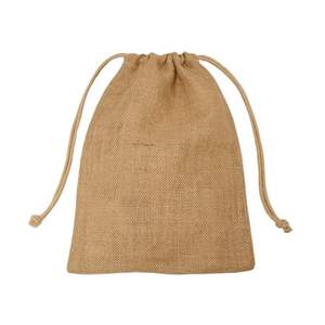 กระเป๋าหูรูดปอกระเจาธรรมชาติเป็นมิตรกับสิ่งแวดล้อมพร้อมโลโก้ที่กำหนดเองถุงของขวัญหรูหราสำหรับเทศกาลและการช้อปปิ้งลดราคา - Product Image 3