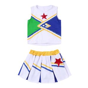Ensembles d'uniformes de pom-pom girl pour femmes au design personnalisé en gros Logo personnalisé 100% vêtements d'entraînement légers en polyester pour la danse en équipe - Product Image 1