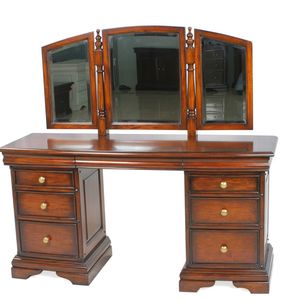 Tocador de madera elegante y moderno de 14 diseños con espejo, tocador de maquillaje, muebles de dormitorio, Hotel - Product Image 1