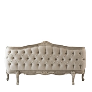 Camas Amour, Cama Francesa de Madera Maciza Tapizada - Product Image 1