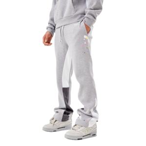 Wholesale OEM Service Men's Winter Casual Sweatpants-Eco-Friendly 100% Cotton Canvas Fleece Thickness <b>Elastic</b> Waist <b>Lace</b>-Up - Product Image 1