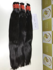 ผมต่อคุณภาพสูง 75 ซม. ผมแท้เวียดนาม 100% สีธรรมชาติ ปลายหนา จัดเรียงเกล็ดผม แบบรัสเซีย จำนวนมาก - Product Image 3