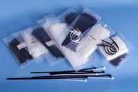 Noir blanc 3.6*250mm Nylon 66 attaches de câble autobloquantes en plastique PA66 attaches zippées Vietnam fabricant accessoires de câblage
