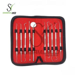 Premium Quality 10-Piece Dental Scaler <b>Mirror</b> <b>Set</b> German Surgical Stainless Steel Manual Power Source Probes Inspection <b>Mirror</b> - Product Image 2