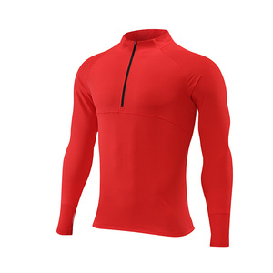 Sudaderas para correr para hombre, manga larga, media cremallera, ropa de fitness para exteriores, Camiseta ajustada de secado rápido, camiseta para hombre, envío DDP - Product Image 5