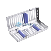 Instrument d'ostéotome d'implant dentaire de 5 pièces Dispositif de levage de sinus d'ascenseur de sinus Cassette de stérilisation d'extrudeuse d'os d'implant
