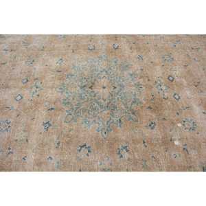 Alfombra Turca Vintage, Alfombra de 6.7x9.3 pies, Alfombra Grande Marrón con Rayas - Product Image 4