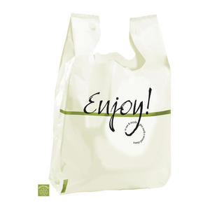 Vente en gros taille personnalisée sac de t-shirt en plastique réutilisable sacs de transport d'épicerie pour l'emballage et l'emballage - Product Image 6